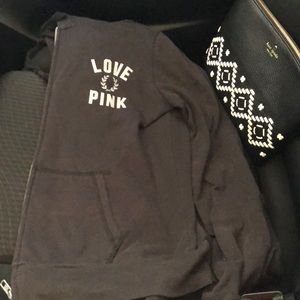 PINK Hooded Jacket Black